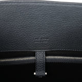 The Row Shoulder Margaux 12 Bag Black Calfskin Silver Hardware