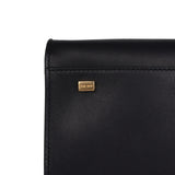 The Row Soft Margaux 10 Bag Black Saddle Leather Gold Hardware