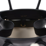 The Row Soft Margaux 10 Bag Black Saddle Leather Gold Hardware