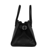 The Row Soft Margaux 10 Bag Black Saddle Leather Gold Hardware