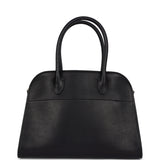 The Row Soft Margaux 10 Bag Black Saddle Leather Gold Hardware