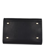 The Row Soft Margaux 10 Bag Black Saddle Leather Gold Hardware