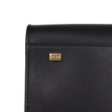 The Row Soft Margaux 10 Bag Black Saddle Leather Gold Hardware