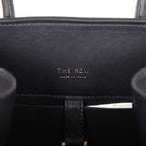 The Row Soft Margaux 10 Bag Black Saddle Leather Gold Hardware