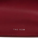 The Row Soft Margaux East West Clutch Amaranto Saddle Leather Silver Hardware