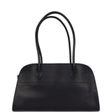 The Row Shoulder Margaux 12 Bag Black Saddle Silver Hardware