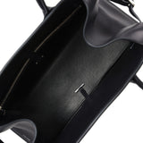 The Row Shoulder Margaux 12 Bag Black Saddle Silver Hardware