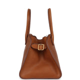 The Row Soft Margaux 10 Bag Cuir Saddle Leather Gold Hardware