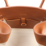 The Row Soft Margaux 10 Bag Cuir Saddle Leather Gold Hardware