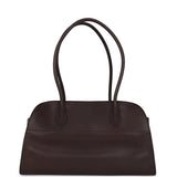 The Row Soft Margaux Shoulder 12 Bag Hippo Grey Saddle Leather Silver Hardware