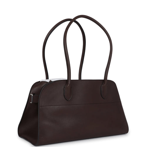 The Row Shoulder Margaux 12 Bag Hippo Grey Saddle Silver Hardware