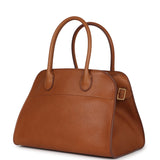 The Row Soft Margaux 10 Bag Cuir Saddle Leather Gold Hardware