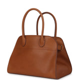 The Row Soft Margaux 10 Bag Cuir Saddle Leather Gold Hardware