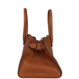 The Row Soft Margaux 10 Bag Cuir Saddle Leather Gold Hardware