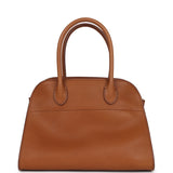 The Row Soft Margaux 10 Bag Cuir Saddle Leather Gold Hardware