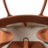 The Row Soft Margaux 10 Bag Cuir Saddle Leather Gold Hardware