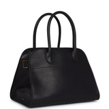 The Row Soft Margaux 10 Bag Black Saddle Leather Gold Hardware