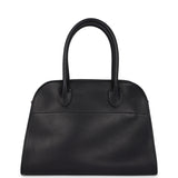 The Row Soft Margaux 10 Bag Black Saddle Leather Gold Hardware