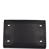 The Row Soft Margaux 10 Bag Black Saddle Leather Gold Hardware