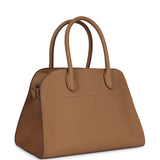 The Row Soft Margaux 10 Bag Sandpit Calfskin Silver Hardware