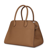 The Row Soft Margaux 10 Bag Sandpit Calfskin Silver Hardware