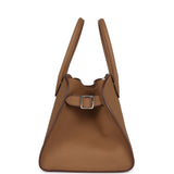 The Row Soft Margaux 10 Bag Sandpit Calfskin Silver Hardware