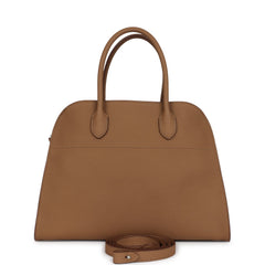The Row Soft Margaux 10 Bag Sandpit Calfskin Silver Hardware