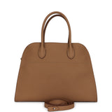 The Row Soft Margaux 12 Bag Sandpit Calfskin Silver Hardware