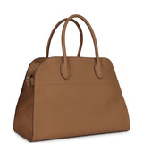 The Row Soft Margaux 12 Bag Sandpit Calfskin Silver Hardware