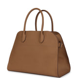 The Row Soft Margaux 12 Bag Sandpit Calfskin Silver Hardware