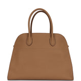 The Row Soft Margaux 12 Bag Sandpit Calfskin Silver Hardware