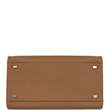 The Row Soft Margaux 12 Bag Sandpit Calfskin Silver Hardware