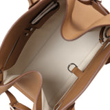 The Row Soft Margaux 12 Bag Sandpit Calfskin Silver Hardware