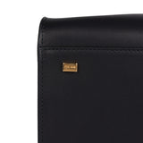 The Row Soft Margaux 12 Bag Black Saddle Leather Gold Hardware