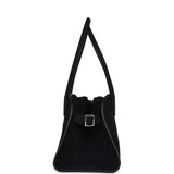 The Row Shoulder Margaux 12 Bag Black Nubuck Silver Hardware