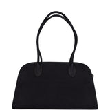 The Row Shoulder Margaux 12 Bag Black Nubuck Silver Hardware