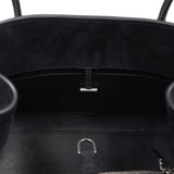 The Row Shoulder Margaux 12 Bag Black Nubuck Silver Hardware