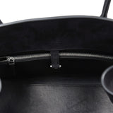 The Row Shoulder Margaux 12 Bag Black Nubuck Silver Hardware