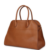 The Row Soft Margaux 12 Bag Cuir Saddle Leather Gold Hardware