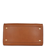 The Row Soft Margaux 12 Bag Cuir Saddle Leather Gold Hardware