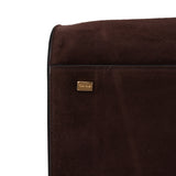 The Row Soft Margaux 17 Bag Mocha Suede Gold Hardware