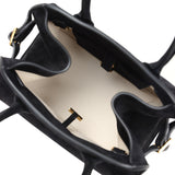 The Row Soft Margaux 10 Bag Black Suede Gold Hardware