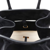 The Row Soft Margaux 10 Bag Black Suede Gold Hardware