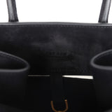 The Row Soft Margaux 10 Bag Black Suede Gold Hardware