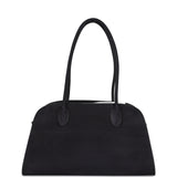 The Row Shoulder Margaux 12 Bag Black Nubuck Silver Hardware