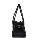 The Row Shoulder Margaux 12 Bag Black Nubuck Silver Hardware