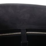 The Row Shoulder Margaux 12 Bag Black Nubuck Silver Hardware