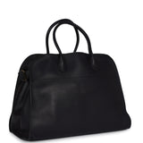 The Row Soft Margaux 15 Bag Black Saddle Gold Hardware