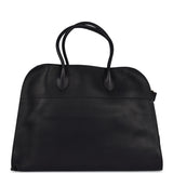 The Row Soft Margaux 15 Bag Black Saddle Gold Hardware