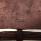 The Row Soft Margaux 17 Bag Mocha Suede Gold Hardware